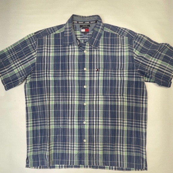 TOMMY JEANS XL CASUAL BUTTON DOWN Short Sleeve - Picture 1 of 5